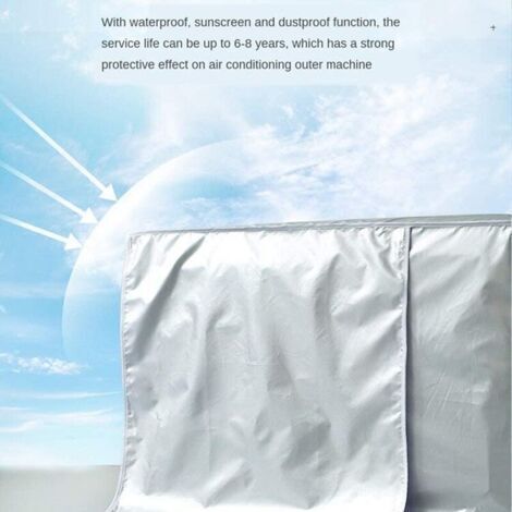 NALOOKAMIC Housse pour pompe de piscine, Climatiseur Exterieur Plus épaisse Couverture Imperméable de Climatiseur de Couverture pour Unités Extérieures 75X26X57cm Fontainebleau (1/4)