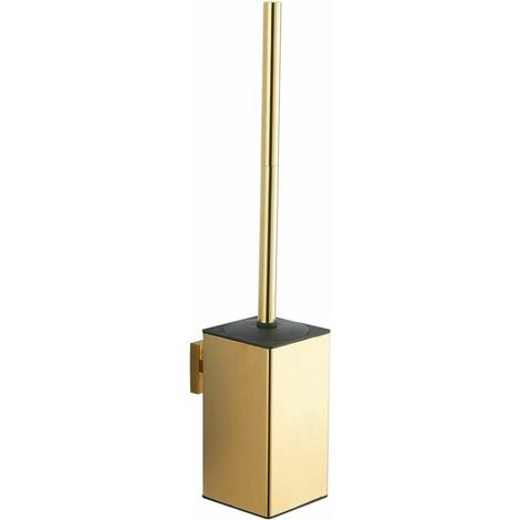 XVX – Soporte de pared para escobilla de inodoro de acero inoxidable 304 chapado en oro – Montaje en pared con tornillos ocultos – Diseño resistente a salpicaduras para baño (1/5)