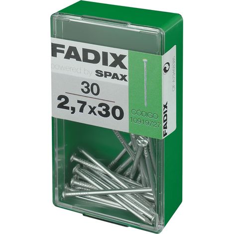 Caja con 30 unidades de clavos CP acero Ø2.7x30mm (1/2)