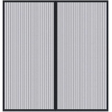 Vorhänge, selbstdichtender Magnetvorhang, verdickte Netztür, Anti-Mücken-Tür, mit Magnet, geeignet für Kinder und Haustiere, Größe 100 x 100 cm, Schwarz