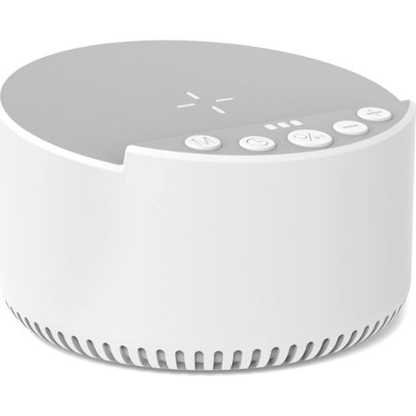 Dispositivo per il suono con caricatore wireless e altoparlante Bluetooth - Ausilio per il sonno con rumore bianco e funzione memoria - 6 suoni rilassanti (1/3)