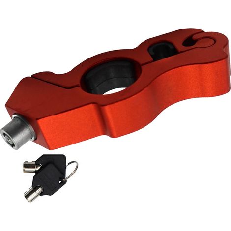 Antivol de guidon pour moto, convient aux motos, véhicules tout-terrain, motos légères, scooters, quads, rouge. (1/2)