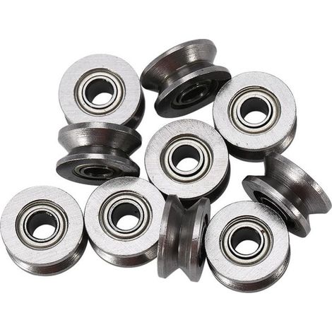 20 pièces V623ZZ rainure roulement à billes poulie pour système de mouvement linéaire de voie ferrée 4x13x6mm (1/3)