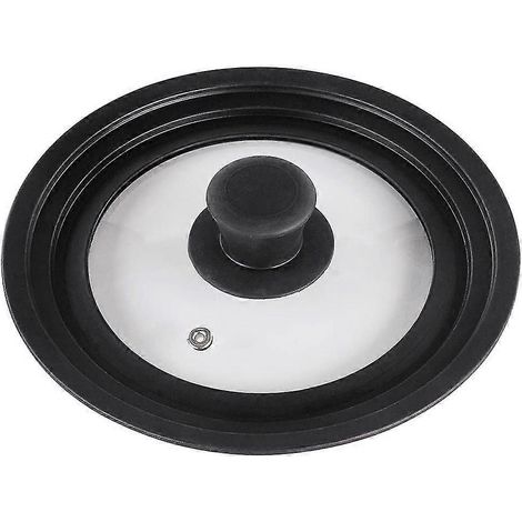 Universeller Deckel für Töpfe, Pfannen und Bratpfannen – Gehärtetes Glas mit hitzebeständigem Silikonrand, passend für Kochgeschirr mit 16, 18 und 20 cm Durchmesser. (1/5)