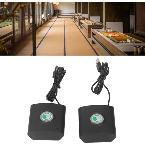 Sonnette interphone vocale sans fil à très longue portée, 2 interphones d'intérieur adaptés à la communication à distance à domicile et au bureau, voix forte et claire, sécurité domestique, noir. (1/5)