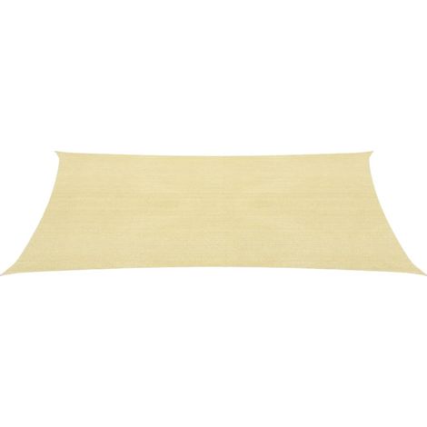 Voile d'ombrage, Protection Solaire, pour Jardin Terrasse Extérieur, 160 g/m² Beige 4x7 m PEHD OIB2763E (1/5)