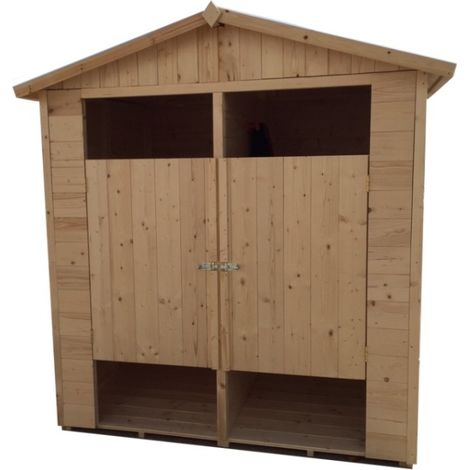 Spogliatoio mis. 222 x 140 cm in legno |con Pavimento|impermeabilizzante Ardesia Verdealtezza porte standard 150 cm (1/2)
