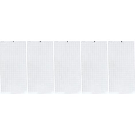 Lot de 5 tapis de découpe PVC adhésif antidérapant, transparent, haute élasticité, quadrillé pour papier construction (1/5)