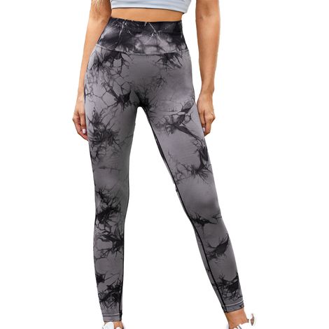 Legging Yoga - Taille Haute Sans Couture - Tissu Nylon Extensible Respirant - Pour Fitness Course Danse Et Yoga - Taille S (1/5)