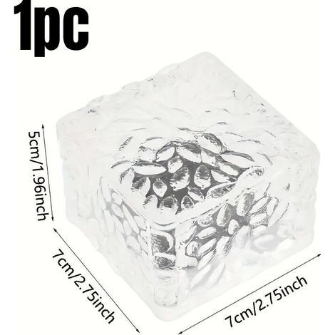 Lampes Solaires d’Allée Effet Cube Roche de Glace – LED avec Capteur de Lumière pour Jardin et Décorations Festives (1/5)