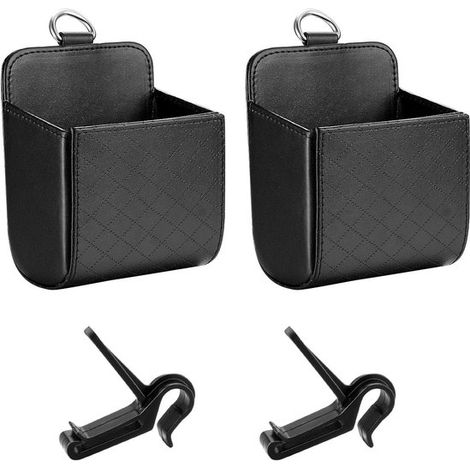 Set di 2 organizer per interni auto - Borse portaoggetti - Borsa multifunzionale in pelle PU per chiavi e monete (1/5)