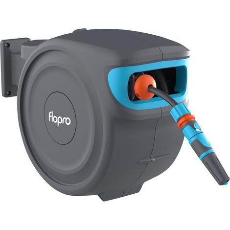 Flopro 70300794 Auto Rewind Wall Mounted Reel + 20m of Hose FLO70300794 (1/3)
