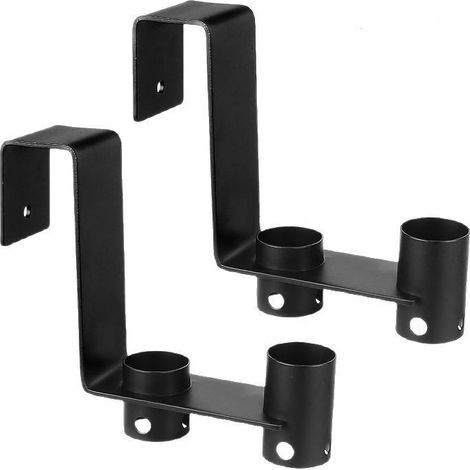 Pool hooks - Set of 2 adjustable metal tubular brackets, suitable for outdoor use and wall mounting. (1/5)