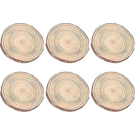 6 Stück Holzscheiben