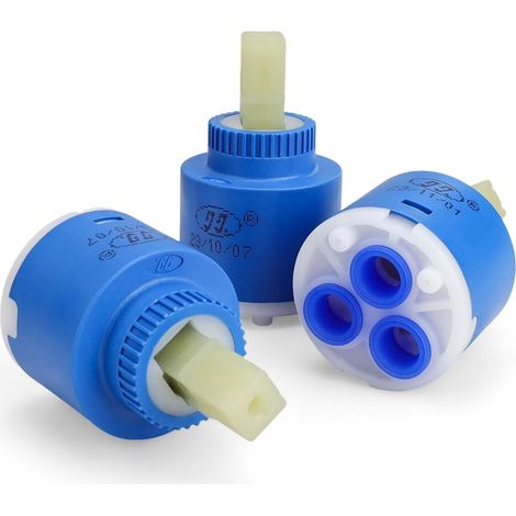 3 Pièce Cartouche Thermostatique, Cartouche Mitigeur, Remplacement Cartouche Céramique Surface Lisse, pour Utilisée sur Évier, Douche, Pièces Rechange pour Robinet (1/5)