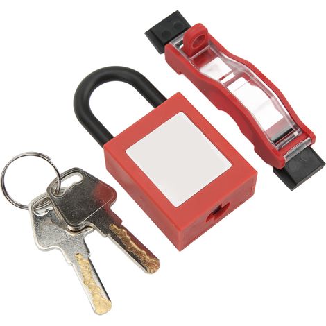 Kit de cadenas de sécurité avec couvercle de protection transparent pour disjoncteur, compatible avec les interrupteurs à air monophasés.