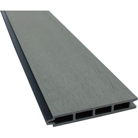 Lama de valla composite Larko gris claro 176x14,8x2,1cm