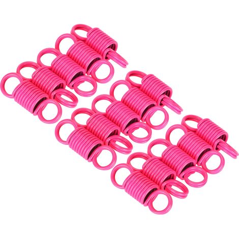 15 Ressorts de Compression Colorés pour Accessoires de Sac, Sangle et Adaptateur - Rouge et Rose (1/5)