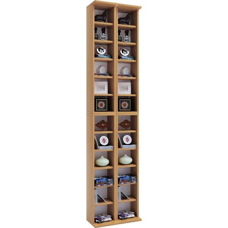 Mensola CD DVD VCM  Mensola CD con spazio per 408 CD o 144 DVD o 80 Video  Dimensioni: A. 183 x L. 42 x T. 20 cm  Elegante Mensola CD/DVD  Mensola Blu ray – Almera (Libro)