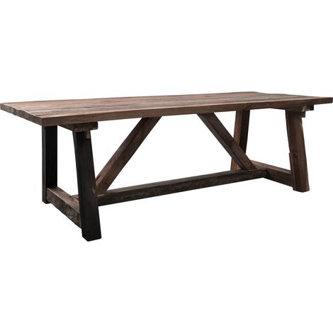 tavolo da pranzo in legno di Legno riciclato 190x100x78 riciclato grezzo BASSANO 111