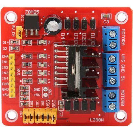L298N Dual-H-Brücken-DC-Schrittmotortreibermodul Multifunktionale Controllerplatine (1/5)