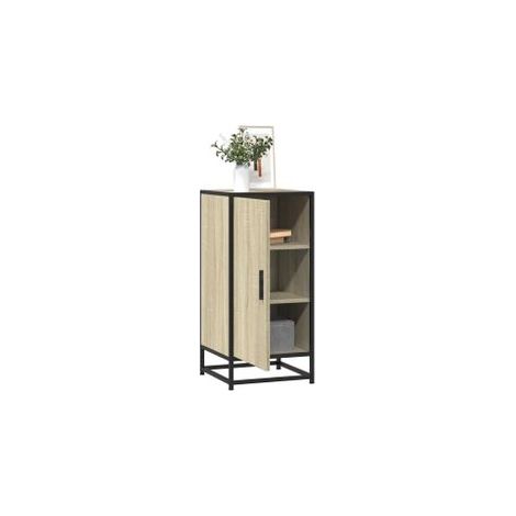 Buffet chêne sonoma 35,5x35x76 bois d'ingénierie et métal (1/5)