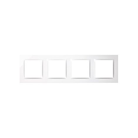 Cornice a due elementi in plastica bianca della "Serie 10" IP20 29,7x8,4cm SIMON (1/2)