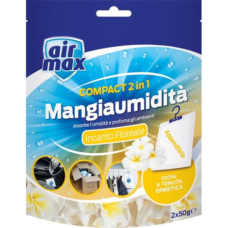 Air Max Sacchetti Assorbi Umidità per Armadi Incanto Floreale 2x50g (1/5)
