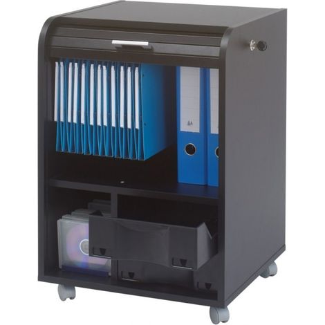 Caisson de Bureau Noir Sur Roulettes - Coloris: Fée 217 (1/4)