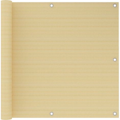 Écran de balcon brise pare vue protection confidentialité 90 x 300 cm PEHD beige