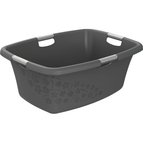 Rotho Wäschewanne Flowers 50 l Wäschekorb Wäschsammler