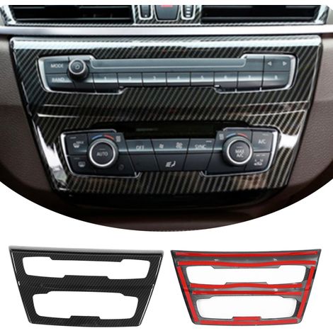Mittelkonsolen-CD-Panel-Abdeckung in Carbonfaser-Optik für BMW X1 F48 (2016–2019), Interieur-Dekor, schwarze Carbon-Optik (1/5)