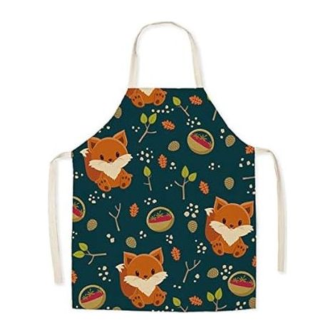 Leinenschürze für Kinder mit niedlichem Design, zum Kochen, Malen und Gärtnern (1/3)