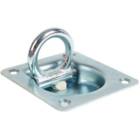 Anneau arrimage, Anneaux de Fixation pour remorque - 1 pièce - A encastrer - Dimensions : 96 x 102mm - Profondeur : 25mm - Convient à Tous Types d'utilisation (remorque, Plancher..) (1/5)