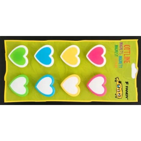 Magneti a forma di cuore (8 pezzi)