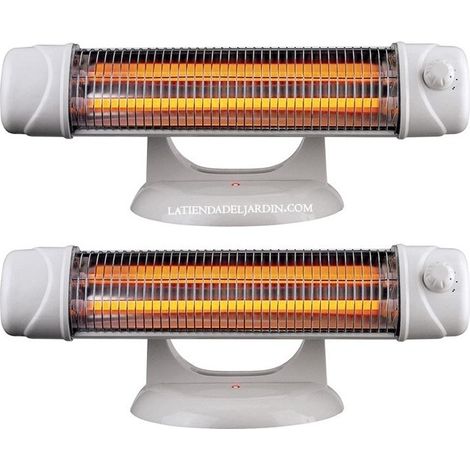 Set di 2 Radiatore per riscaldamento bagno a infrarossi con piede 600W-1200W