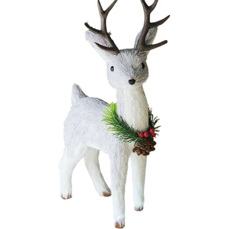 Décoration de cerf de noël, Figurine d'élan de Simulation de bureau, exquise et mignonne, pour fenêtre d'exposition (1/5)