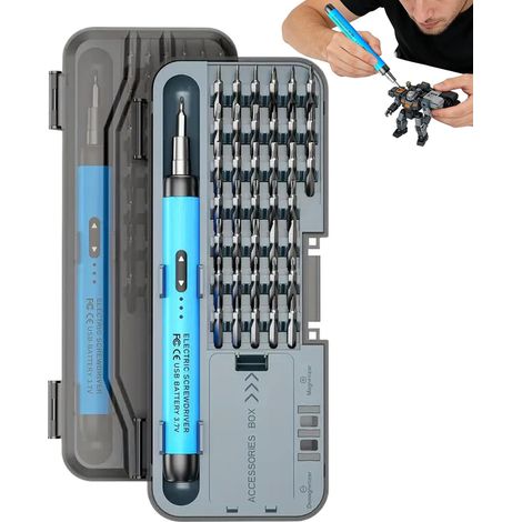 Tournevis Électrique Outil de Précision 46-en-1 Rechargeable par USB et  Kit a Visseuse Electrique pour Électronique Ordinateur Voiture Téléphone Bureau à Domicile (1/5)