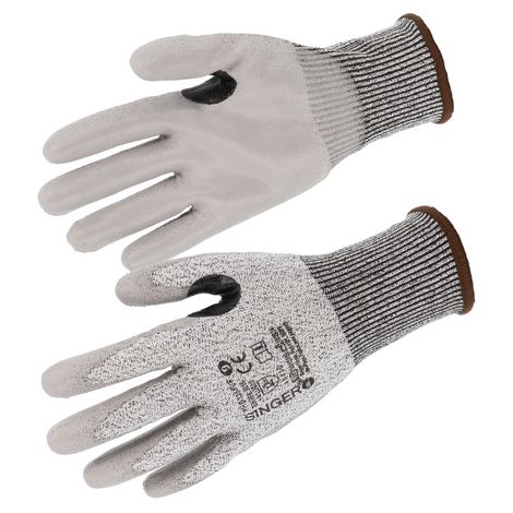 Gant PEHD Coupure D Paume enduite PU Avec renfort nitrile - SINGER - PHD335PUR T9
