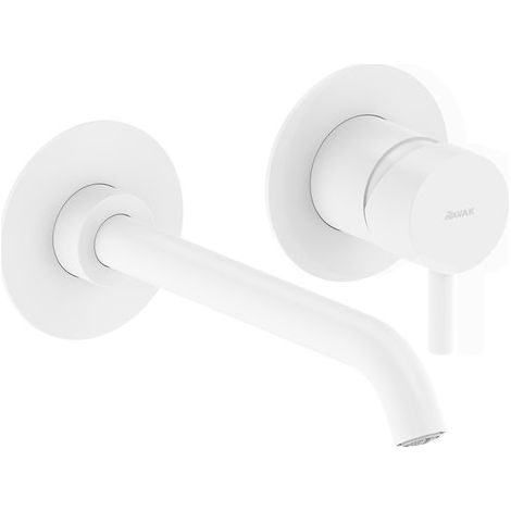 Ravak Espirit - Grifo empotrado de lavabo, montaje de 2 orificios, blanco mate X070241 (1/5)