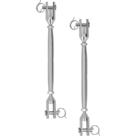 Lot de 2 tendeurs à œil et corps inox rattrapage marine M4 ferrures liaison (1/5)
