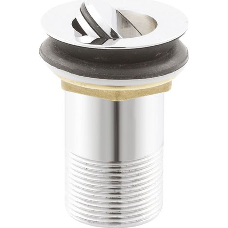 Round Unslotted Flip Top Basin Waste - Chrome