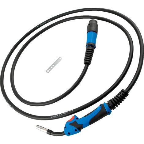 Antorcha de soldadura MIG, 4 metros de largo, alta capacidad de corriente, compatible con máquinas de soldadura MIG, mangos aislados, material duradero. (1/5)