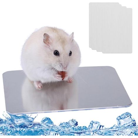 Plaque Refroidissante Aluminium Pour Petits Animaux - Dissipation Thermique Passive Sans électricité - Pour Lapins Hamsters Rongeurs - Lot De 4 Pièces 12x8cm (1/5)