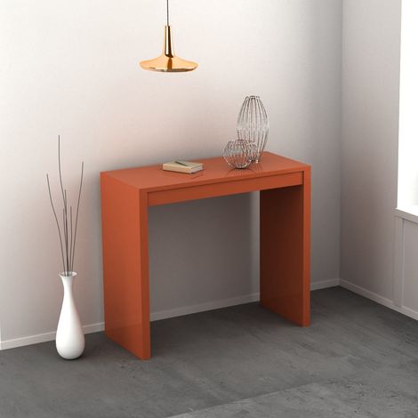 Consolle Demetra allungabile colore arancio chiaro laccato lucido o opaco 3 mt (1/4)