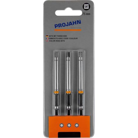 Projahn 1/4 markierter Bit Innen-6kant 5 mm 3er Pack L75 mm (1/3)