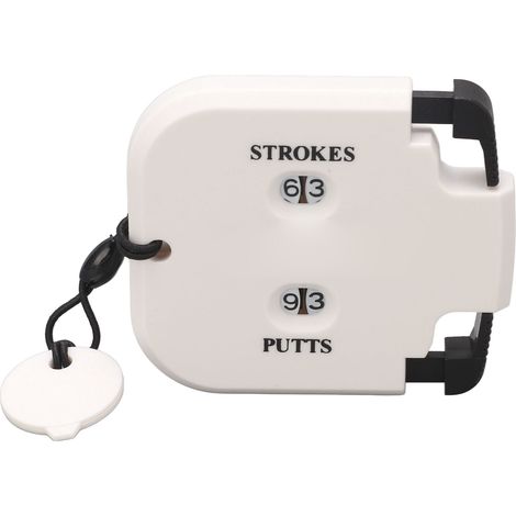 Compteur de Score de Golf 2 Joueurs - Clicker 2 Chiffres avec Remise à Zéro - Blanc et Noir (1/5)