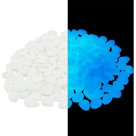Pierres phosphorescentes, galets lumineux, pierres décoratives pour allées, aquariums, plantes, jardins, décoration de chambres d'enfants (1/5)