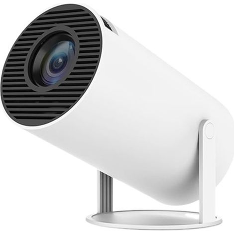 HY300 4K HD Android 11 Dual WiFi 6.0 200 ANSI BT5.0 1080P 1280720P Tragbarer Heimkino-Projektor für den Außenbereich (Farbe: Weiß, Größe: Europäischer Stecker)