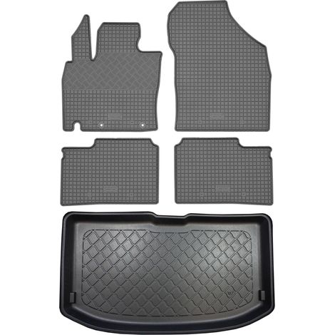 Juego de alfombrillas de goma para coche + alfombrilla para maletero para Suzuki Ignis III / Ignis III Hybrid Hatchback (5 puertas) desde enero de 2017 (1/5)